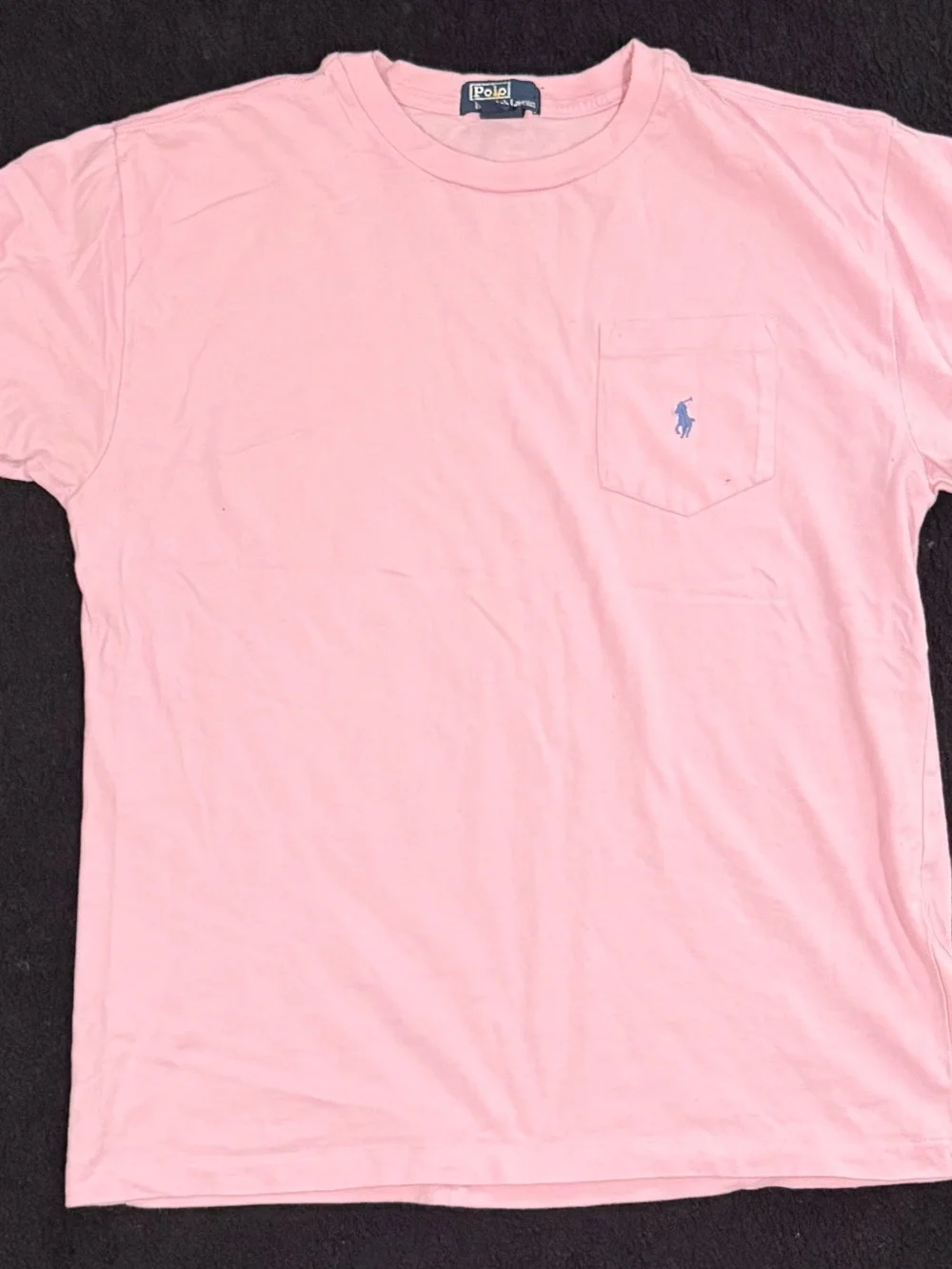 Ralph Lauren Pink Pocket Tee with Embroidered Pony